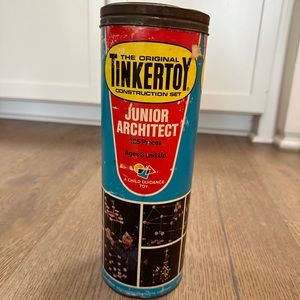 Vintage Tinker Toy set, Made in the U.S.A.